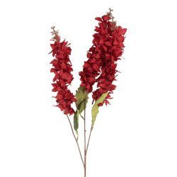 Blomst, rd m 3 hoveder