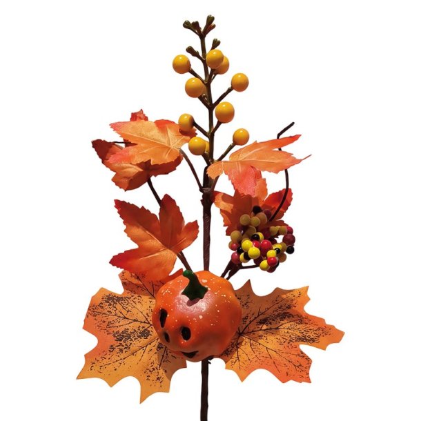 Clayre&eff, gren m/orange blomster &amp; gr�skar