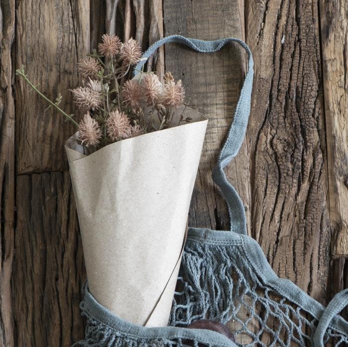 Buket Blomster I Kraftpapir Nude Nuancer Ib Laursen Decor By K S