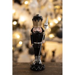 Clayre&Eef, N�ddekn�kker sort 17 cm