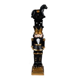 Clayre&Eff, N�ddekn�kker m. hest p� hovedet, sort, 23cm