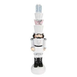 Clayre&Eff, n�ddekn�kker m. gaver p� hoved, hvid, 33cm