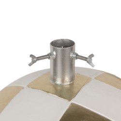 Juletrsfod, julekugle hvid/guld