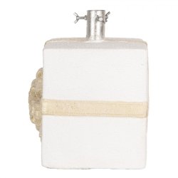 Juletrsfod, hvid pakke med guldsljfe