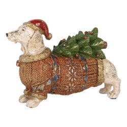 Clayre&eff, hvid hund m/juletr�