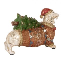 Clayre&eff, hvid hund m/juletr�