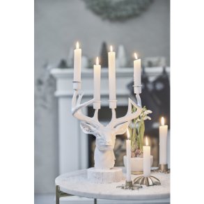 Serafina lysestage rensdyr i hvid