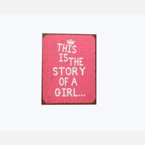 Metal skilt, this is a 