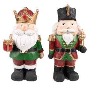 Clayre & Eff, s�t n�ddekn�kker r�d/gr�n