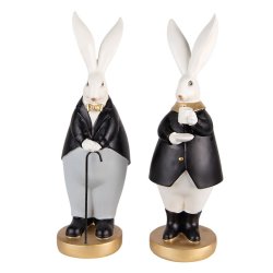 hare figur sort jakke, s�t af 2