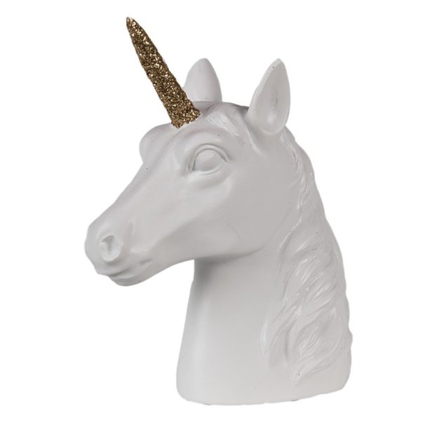 Clayre&Eff, unicorn hvid m/guldhorn