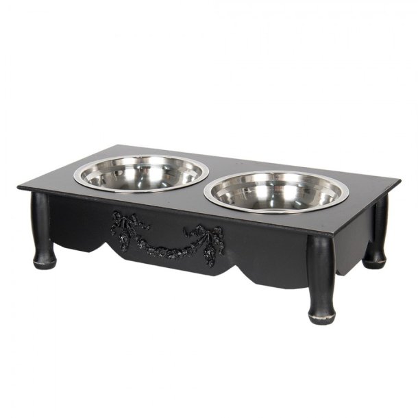 Clayre &amp; Eef, Fodersk�le hund/kat, sort