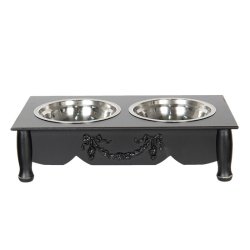 Clayre &amp; Eef, Fodersk�le hund/kat, sort