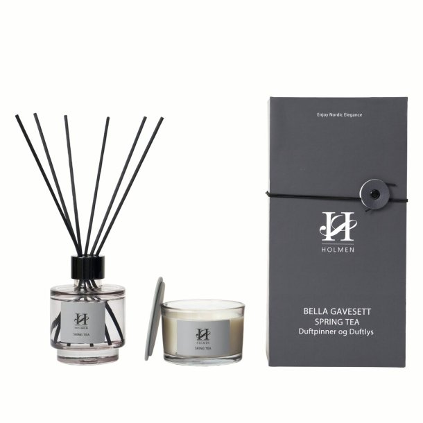 Holmen, Bella - Gaves�t med Duftlys 90g &amp; Duftpinde 100ml, Spring Tea