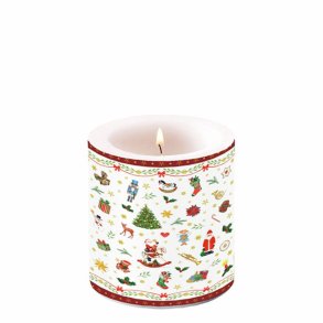 Stearinlys, julemotiver, lille