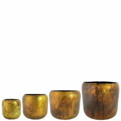 Pottes�t i metal Arwin  old camel, s�t med 4 stk