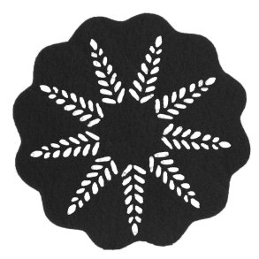 Arna - Glasbrikker Sort s/4 Filt