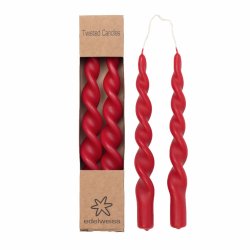 Twisted, Stearinlys , 2 stk. i ske, nature Chili pepper