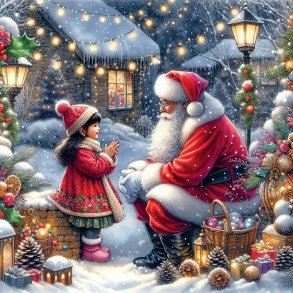 Middags papirservietter , julemand