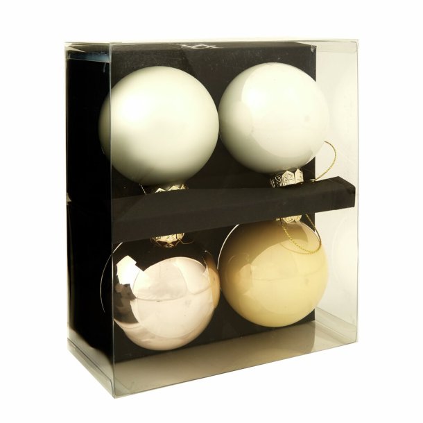 Ramona - Julekugle Hivd, lys guld slv, perle, ske