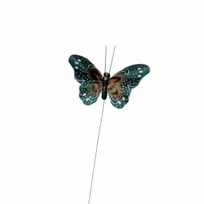 Sommerfugl p wire grn/bl