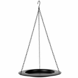 Fuglebad, sort metal