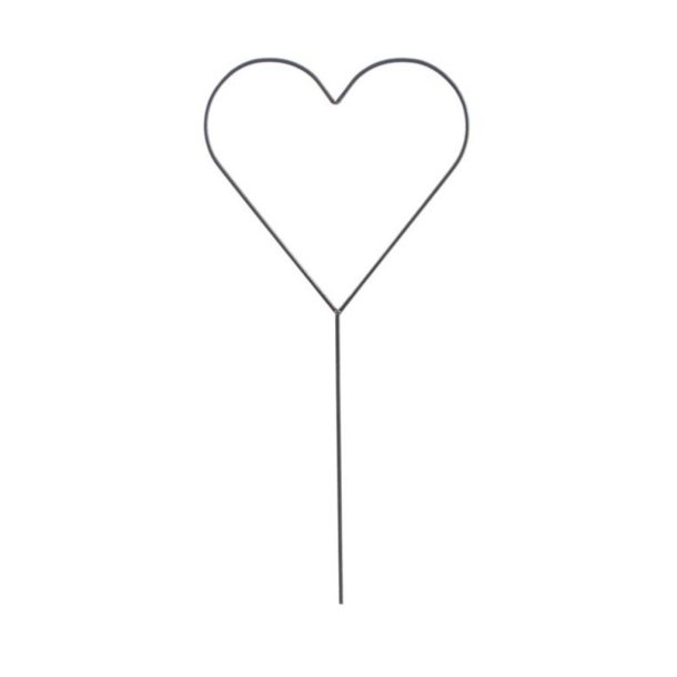 Hjerte p� stick metal, s�lv