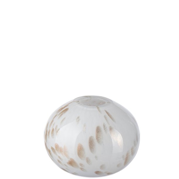 BELLY Vase, hvid/guld