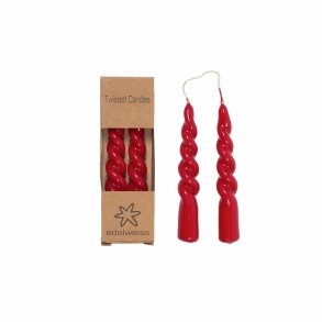 Twisted, Stearinlys m/lak, 2 stk. i ske, chili pepper