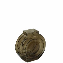 CIRCLE Vase glas, BRUN
