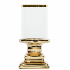 Fyrfadsstage, EDEL, guld i gaveske