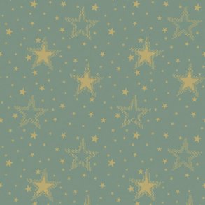 Serviet, grn m guldstjerne