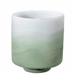 FJELLA, fyrfadsstage, hvid/grn