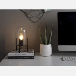 Glass Bell, Bordlampe, Sort, Glas,