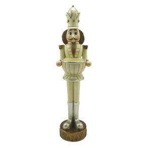 Clayre&Eff, N�ddekn�kker m. fyrfadsholder, beige, 30cm