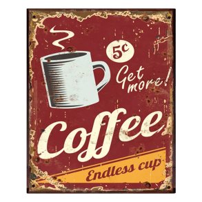 Clayre & Eff, metalskilt, coffee