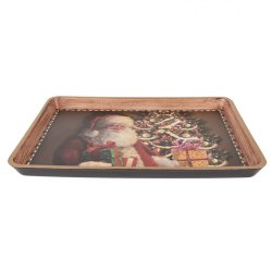 Bakke m julemand, sort melamin